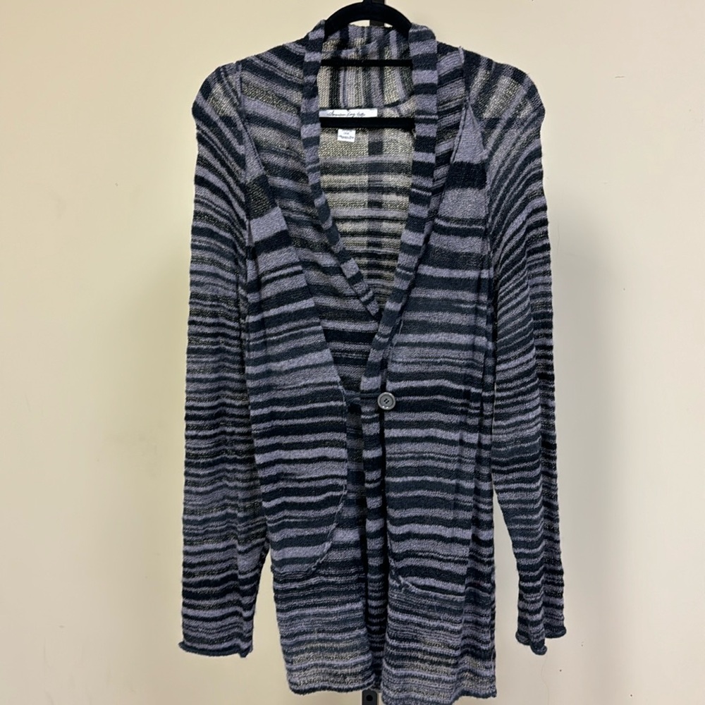 Plus size American Rag black and gray sweater